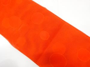 羅　水玉模様織り出し　名古屋帯